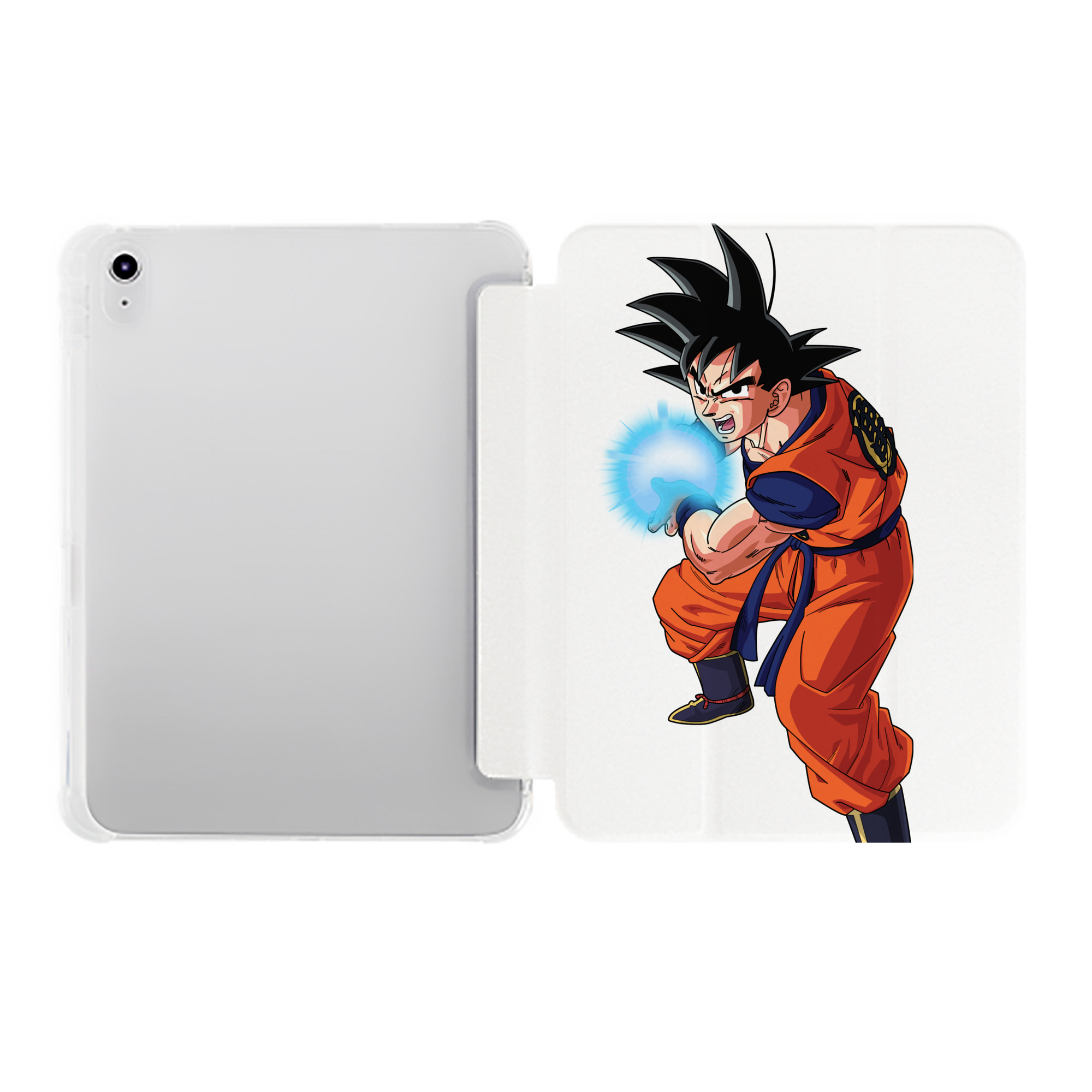 （画像用） ドラゴンボール 孫悟空（そん ごくう）Son Goku カカロット DRAGON BALL Kakarotto IPad ケース ペン収納付き 三つ折りスタンド PUレザー×シリコン 対応機種9.5/10.5/10.9インチ